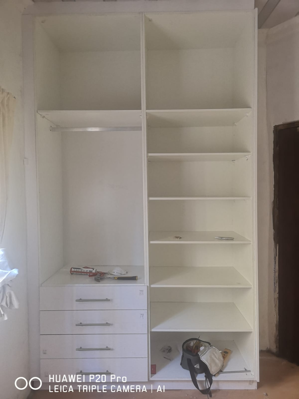 Wardrobe installation